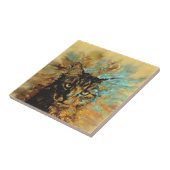 オレンジ色の猫617 タイル (側面)