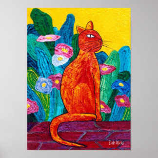 オレンジ色の猫 ポスター