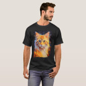 オレンジ色の猫 Tシャツ (正面フル)