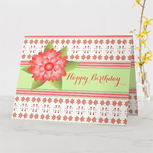 オレンジ色の珊瑚花 カード (黄色い花)