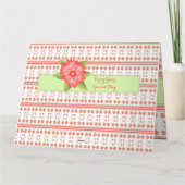 オレンジ色の珊瑚花 カード (裏面)