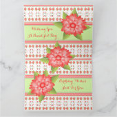 オレンジ色の珊瑚花 カード (内部)