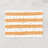 オレンジ色の現代的な秋のデザインのベイビーシャワーブックのご依頼 エンクロージャーカード (裏面)