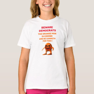 オレンジ色の男のエプロン Tシャツ