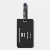 オレンジ色の男の子チームギフトバレーボール ラゲッジタグ (裏面縦)