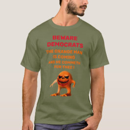 オレンジ色の男のTシャツ Tシャツ