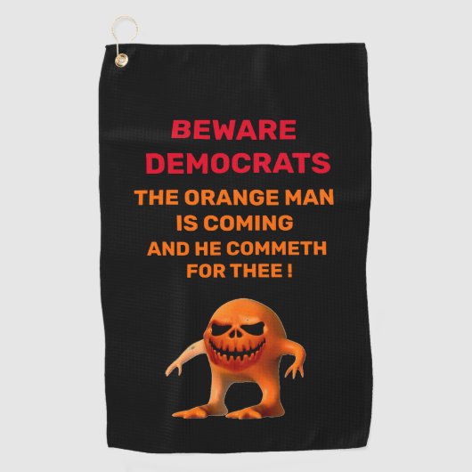 オレンジ色の男 ゴルフタオル (正面)