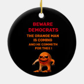 オレンジ色の男 セラミックオーナメント (裏面)