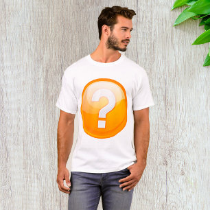 オレンジ色の疑問符Mens Tシャツ
