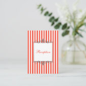 オレンジ色の白いシルバーストライプの文字がエンクロージャカードをスクロール エンクロージャーカード (スタンド正面)