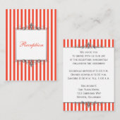 オレンジ色の白いシルバーストライプの文字がエンクロージャカードをスクロール エンクロージャーカード (正面/裏面)