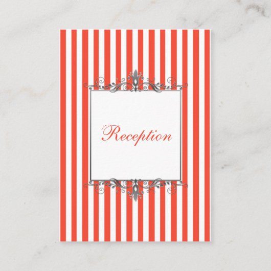 オレンジ色の白いシルバーストライプの文字がエンクロージャカードをスクロール エンクロージャーカード (正面)