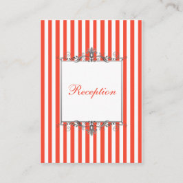 オレンジ色の白いシルバーストライプの文字がエンクロージャカードをスクロール エンクロージャーカード