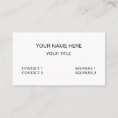 オレンジ色の白いジオメトモダンリ 名刺 (裏面)