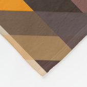 オレンジ色の白いジオメトリ：ポリゴンの背景 フリースブランケット (角)