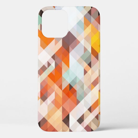 オレンジ色の白いジオメトリ：ポリゴンの背景 Case-Mate iPhoneケース (裏面)