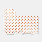 オレンジ色の白いステッチ フェイバーボックス (折り畳みなし)