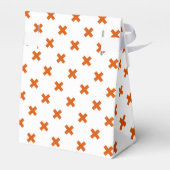 オレンジ色の白いステッチ フェイバーボックス (裏面サイド)