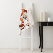 オレンジ色の白いスポーツデコットのバスケの吹き出し シェルパブランケット (インサイチュ)