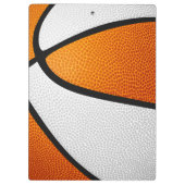 オレンジ色の白いチームカラーバスケットボールコーチ名 クリップボード (裏面)