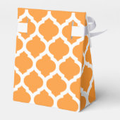 オレンジ色の白いトレリスのパター感謝していンは、ギフトボックス フェイバーボックス (裏面サイド)