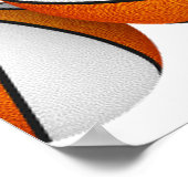 オレンジ色の白いバスケットの誕生日パーティーへようこそ ポスター (角)