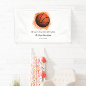 オレンジ色の白いバスケットボールウィークエンドパーティー – チャンピオン 横断幕 (インサイチュ)