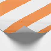 オレンジ色の白い剥ぎ取りシンプルたモダン ラッピングペーパー (角)