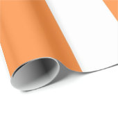 オレンジ色の白い剥ぎ取りシンプルたモダン ラッピングペーパー (ロールコーナー)