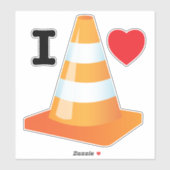 オレンジ色の白い建築の安全交通円錐 シール (シート)