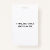 オレンジ色の白い従業員の写真会社のロゴ バッジ (裏面)