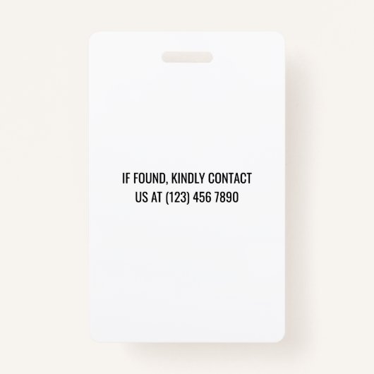 オレンジ色の白い従業員の写真会社のロゴ バッジ (裏面)