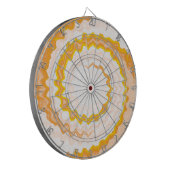 オレンジ色の白い絞り染め色が渦巻クール素晴らしい ダーツボード (正面左)