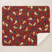 オレンジ色の白い蝶、エメラルド、赤のサファイア シェルパブランケット (正面(横))