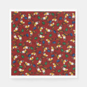 オレンジ色の白い蝶、エメラルド、赤のサファイア スタンダードランチョンナプキン (正面)