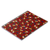 オレンジ色の白い蝶、エメラルド、赤のサファイア ノートブック (左側)