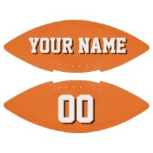 オレンジ色の白と黒のカスタムサッカー アメリカンフットボール (パネル)