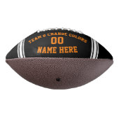 オレンジ色の白の黒カスタマイズか自分のサッカー アメリカンフットボール (回転270)