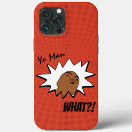 オレンジ色の白ヨーマンマグショット漫画 iPhone 13 PRO MAXケース