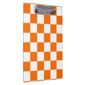オレンジ色の白市松模様にいチェックパターン クリップボード (右)