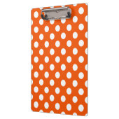 オレンジ色の白水玉模様 クリップボード (左)