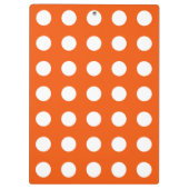 オレンジ色の白水玉模様 クリップボード (裏面)