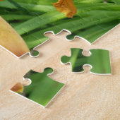 オレンジ色の白花（横） ジグソーパズル (側面)