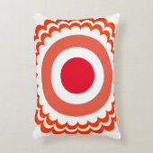 オレンジ色の白 アクセントクッション (正面(垂直))