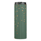 オレンジ色の目とグリッターで神秘的な黒猫 タンブラー (裏面)