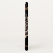 オレンジ色の目を持つ上に閉じたフクロウ Case-Mate iPhoneケース (裏面/右)