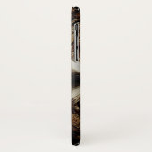 オレンジ色の目を持つ上に閉じたフクロウ Case-Mate iPhoneケース (裏面/左)