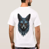 オレンジ色の目クール、毛皮：目まいがするキツネ。 Tシャツ (裏面)