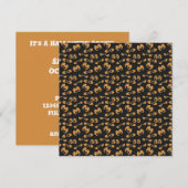 オレンジ色の目玉 ハロウィンパーティー 招待状 (正面/裏面)