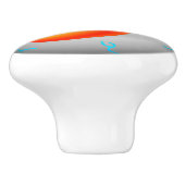 オレンジ色の眼球ゾンビ引出しノブ セラミックノブ (側面)